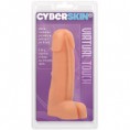 Prótese em Cyber Skin Articulada Virtual Touch 16X5cm Com Escroto Simula a Pele Humana