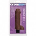 Prótese em Cyber Skin com escroto e vibro 14cm